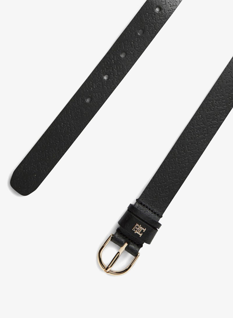 TOMMY HILFIGER Essential TH Monogram Plaque Leather Belt - Image 3
